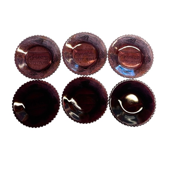 The Lord's Last Supper Pairpoint purple Cut-Glass Cup Plate butter pats - Picture 4 of 5